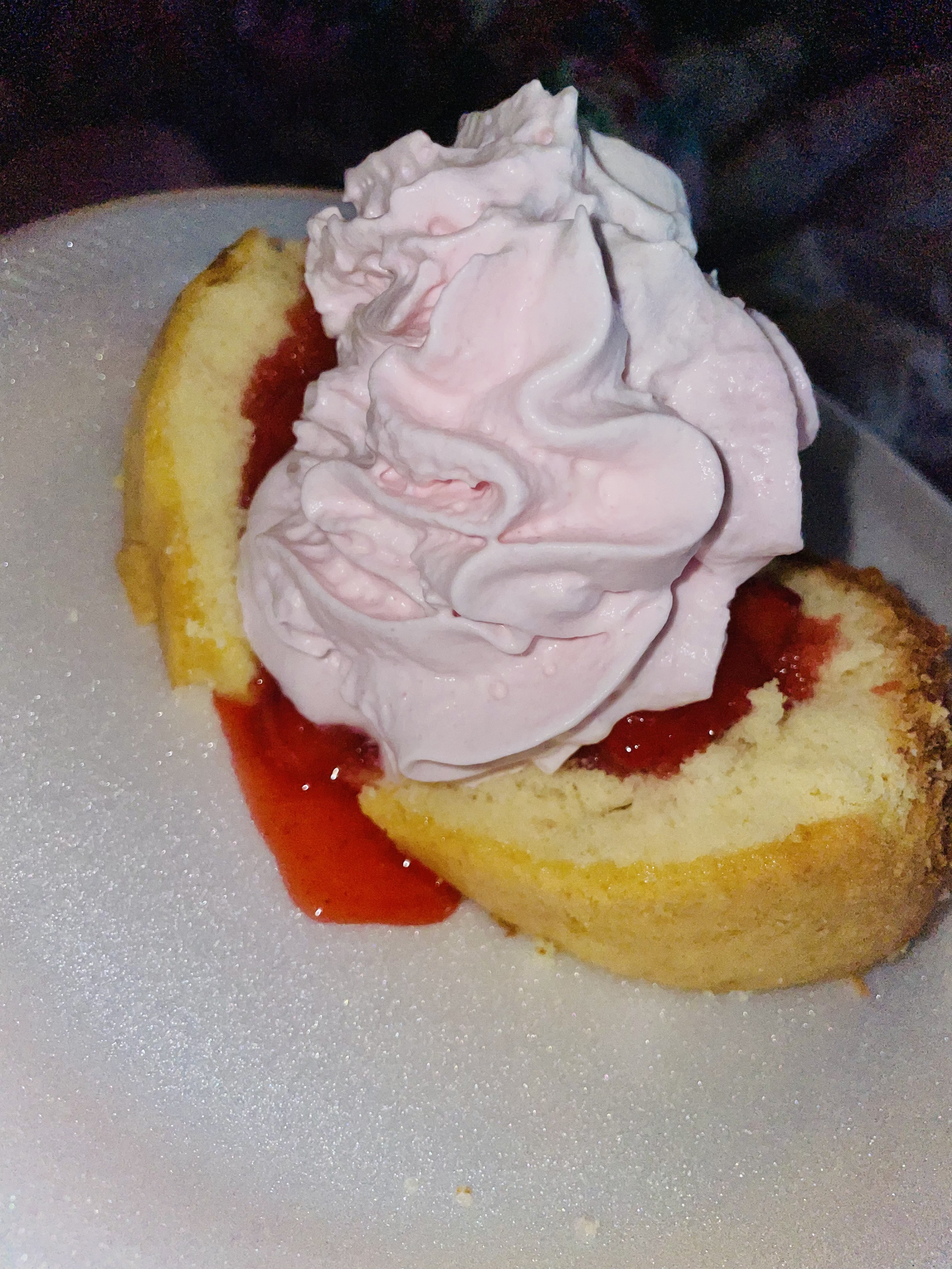 Marbled Strawberry pound cake